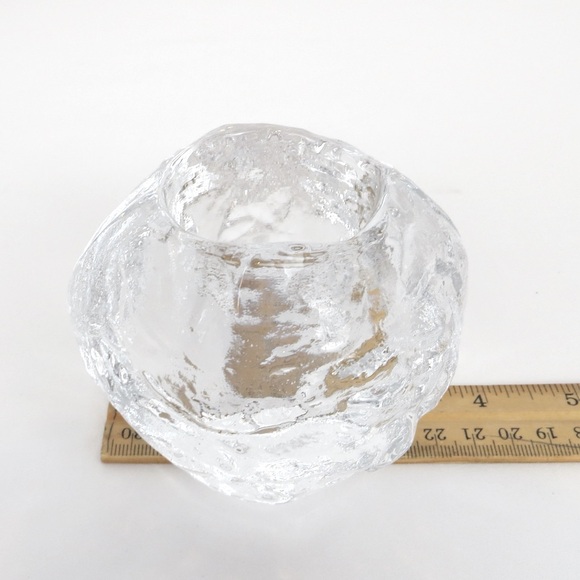 Vtg Kosta Boda Full Lead Crystal Glowing Snowball Votive Candle Holder. - Picture 2 of 5